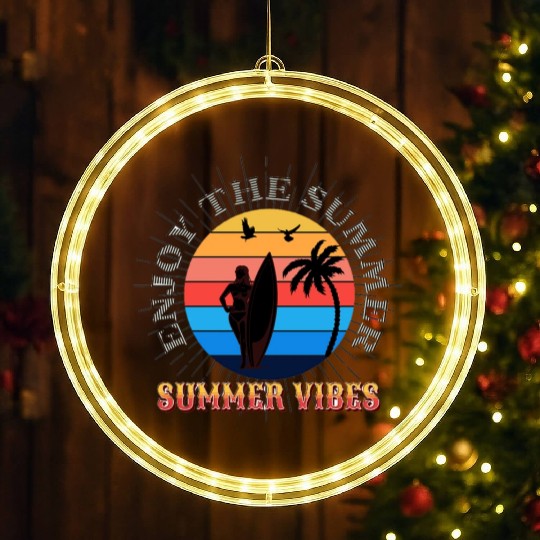 summer Vibes LED Christmas Window Lights