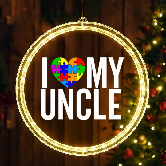 I Love my Uncle LED Christmas Window Lights