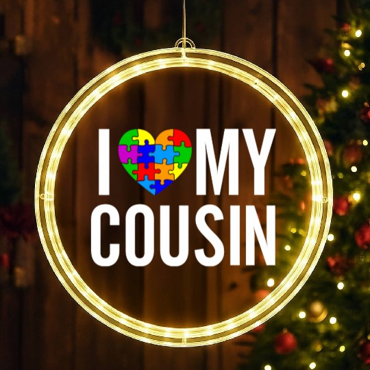 I Love My Cousin LED Christmas Window Lights