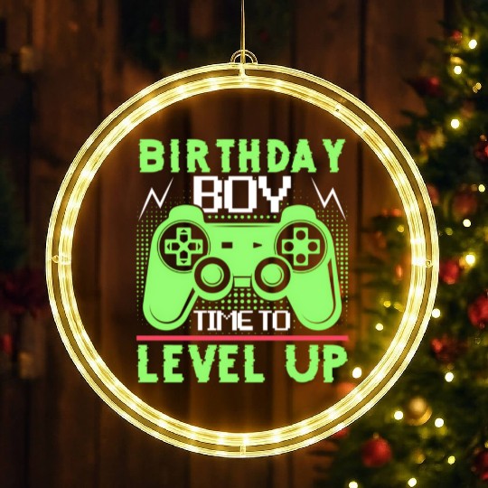 Timet O Level Up Gaming Quotes LED Christmas Window Lights