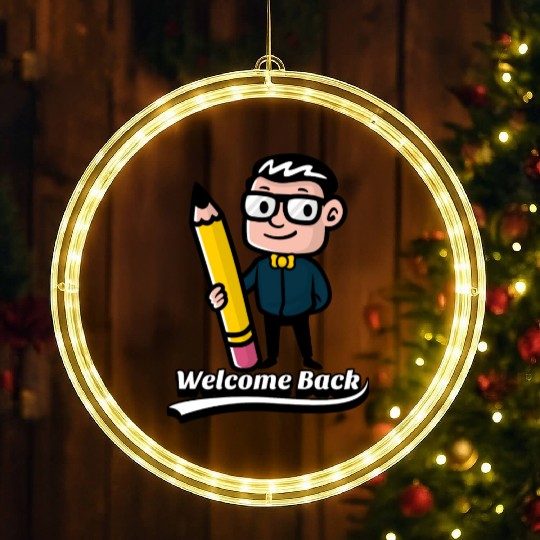 Welcome Back To School LED Christmas Window Lights