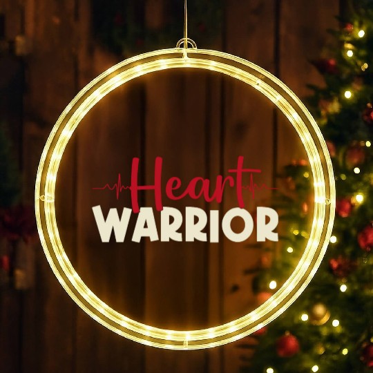 Heart Warrior LED Christmas Window Lights-Heart Surgery Gift-Survivor