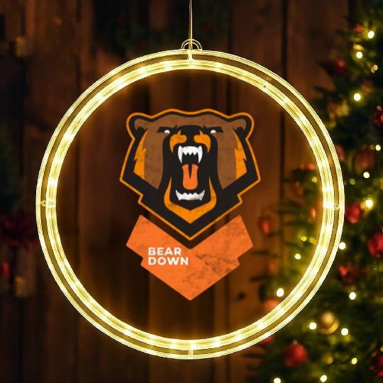 Fierce Modern Bear Down Party Tailgate Sunday LED Christmas Window Lights