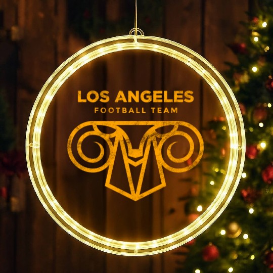 Cool Modern Rams Logo Los Angeles Sunday Football LED Christmas Window Lights