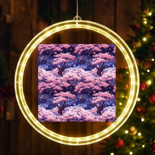 Anime Euphoria: Fantasy Cherry Blossom Dreamscape LED Christmas Window Lights