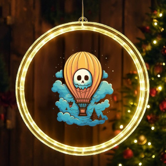 Balloon Halloween Trick Or Treat Spooky Boo Ghost LED Christmas Window Lights
