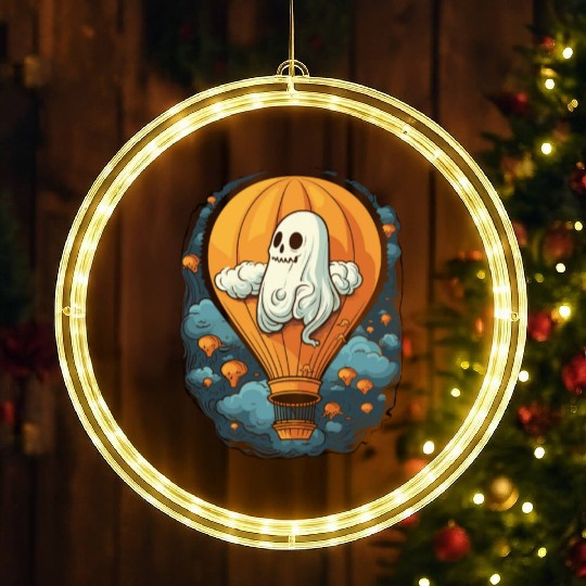 Balloon Halloween Trick Or Treat Spooky Boo Ghost LED Christmas Window Lights