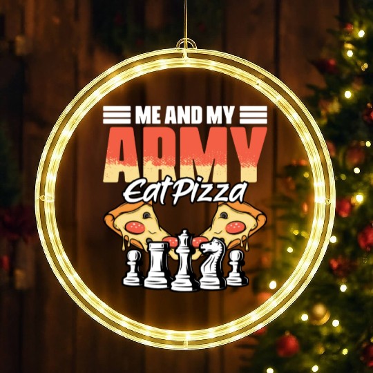 Funny Board Game Sports Humor For A Pizza Lover LED Christmas Window Lights