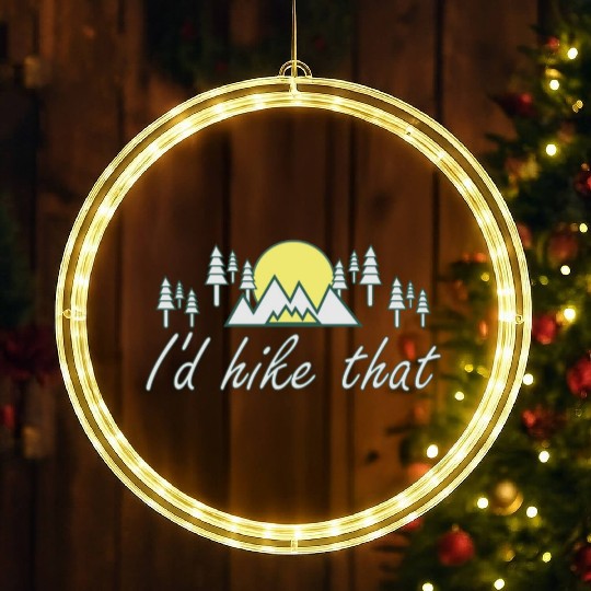 Take a Hike, Hiking Lover, Adventure, Nature. LED Christmas Window Lights