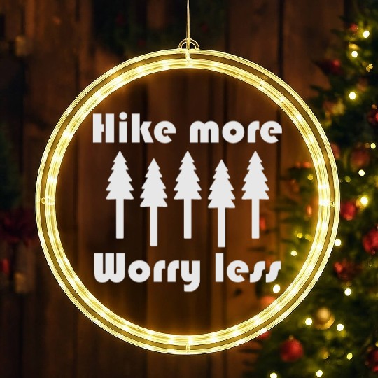 hiking, nature, outdoors, camping, adventure. LED Christmas Window Lights