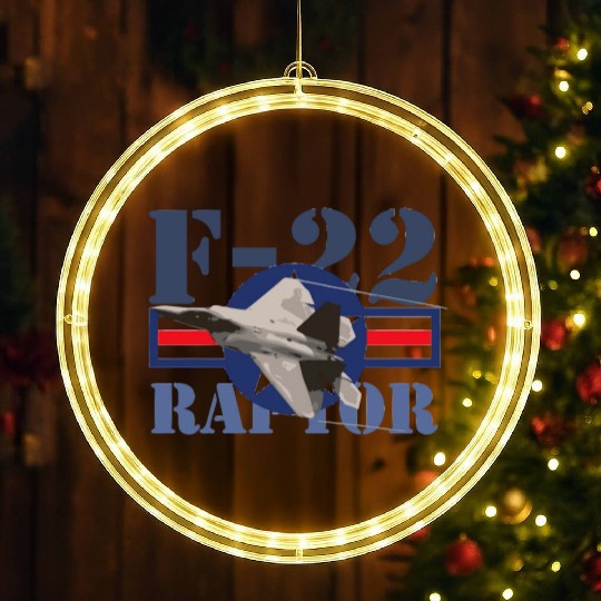F 22 Raptor USAF LED Christmas Window Lights