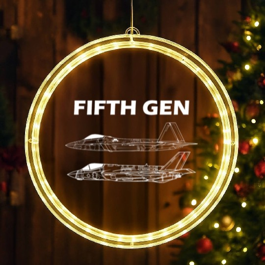 FIFTH GEN | F-22 F-35 LED Christmas Window Lights
