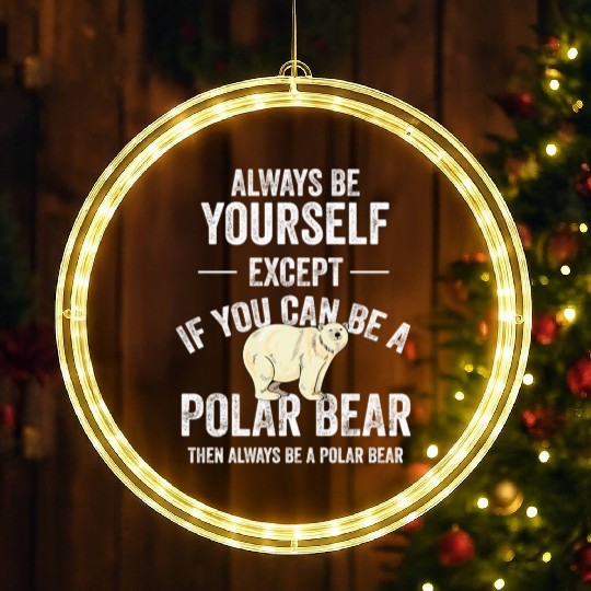 Be A Polar Bear Polar Bear Zookeeper Animal LED Christmas Window Lights