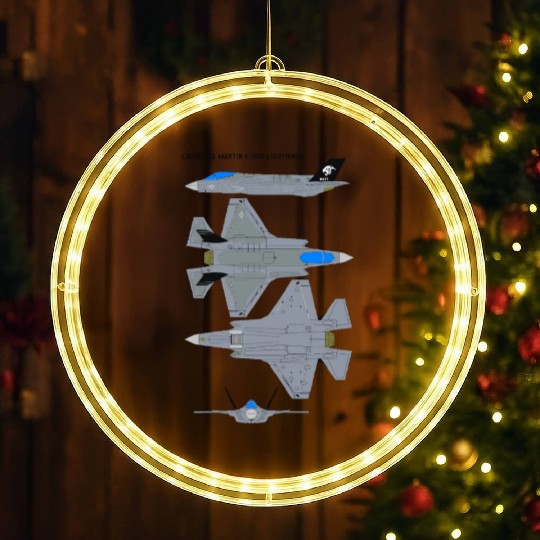 Lockheed Martin F 35B Lightning LED Christmas Window Lights