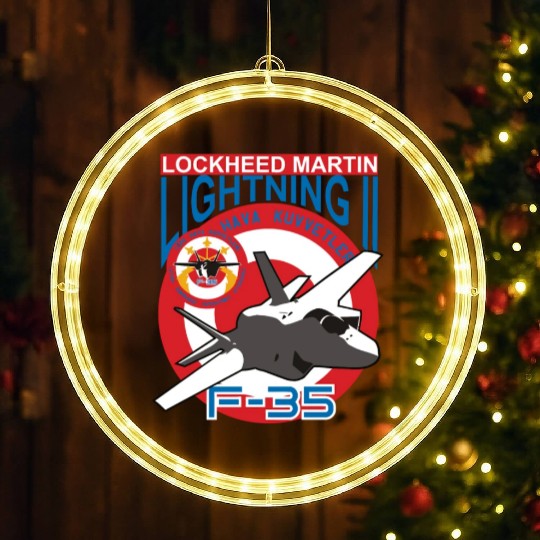 Lockheed Martin F 35 LED Christmas Window Lights