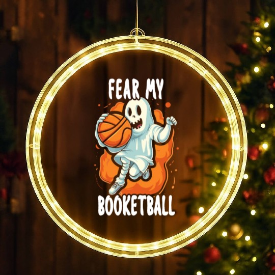 Basketball Halloween Trick Or Treat Spooky Baller LED Christmas Window Lights
