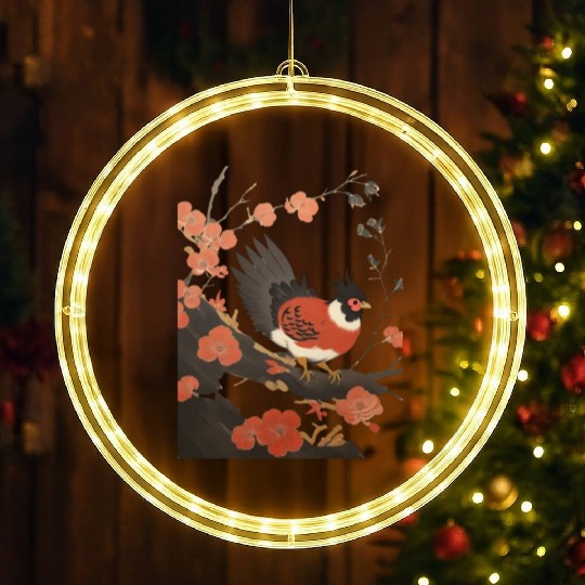 The Bird on the Cherry Blossom Tree LED Christmas Window Lights