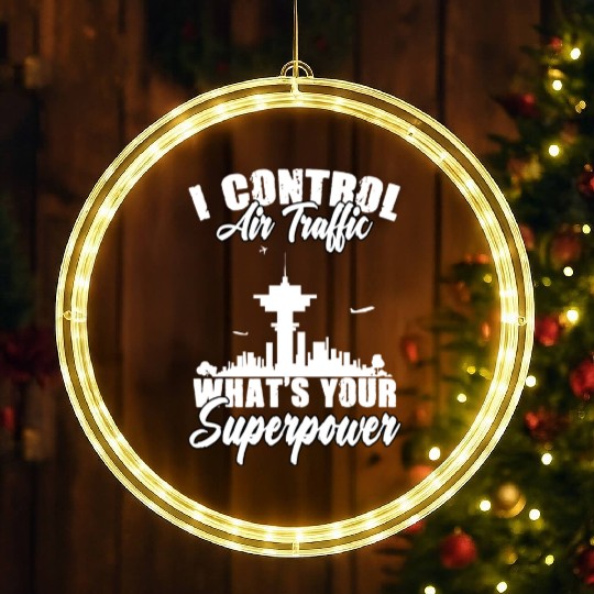 Air Traffic Control Funny Aviation For Atc Flight LED Christmas Window Lights