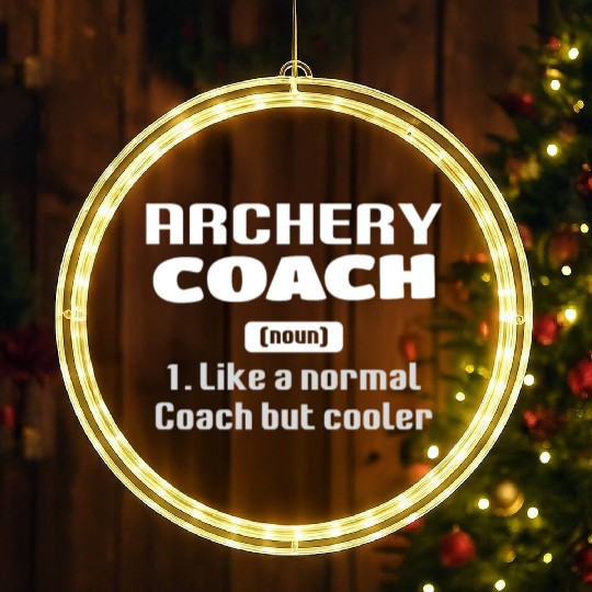 Outdoor Hunting Bow Arrow Funny Archery Coach LED Christmas Window Lights