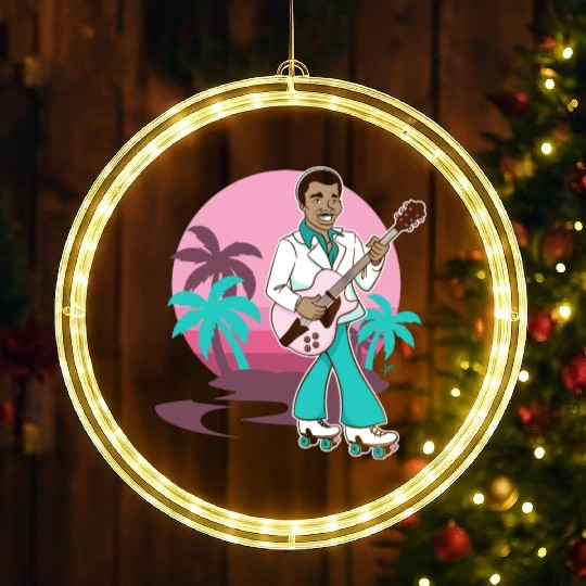 Breezin' on Wheels Retro Cartoon - Malibu Style LED Christmas Window Lights