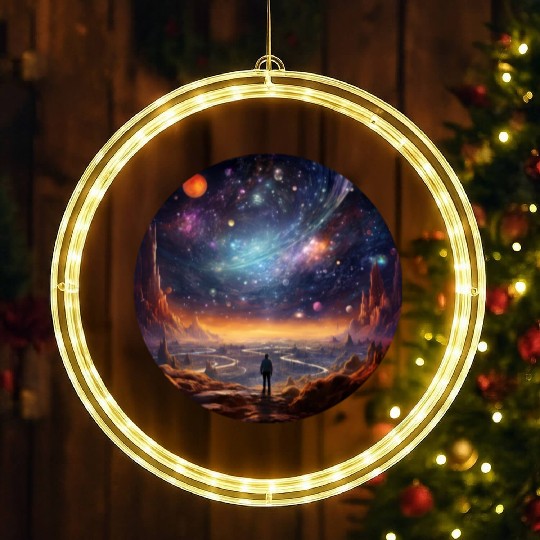 Galactic Splendor: Embrace the Marvels of Cosmos LED Christmas Window Lights