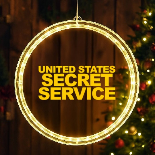 Us Secret Service Police Law Enforcement LED Christmas Window Lights
