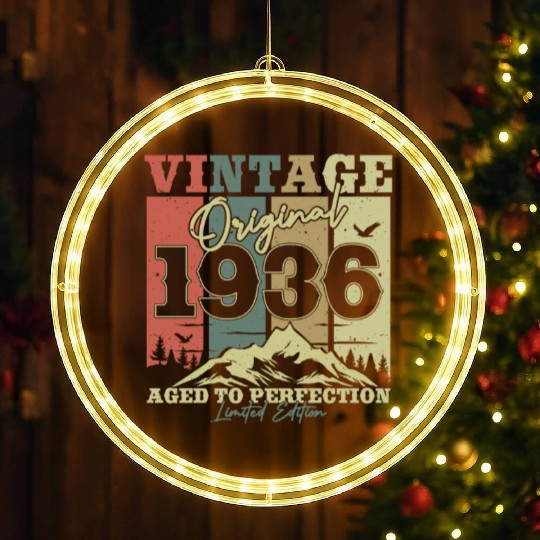 Vintage 1936 Delight LED Christmas Window Lights