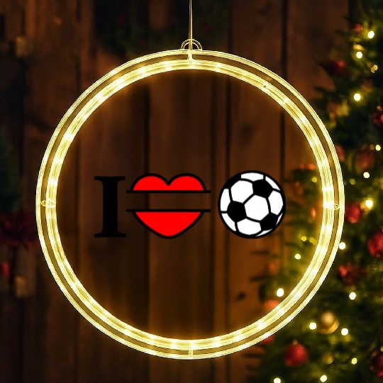 Monogram logo soccer heart LED Christmas Window Lights