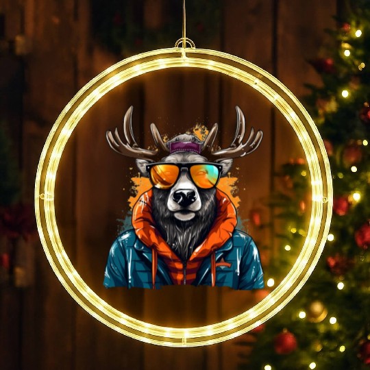 Reindeer Street Expedition | Reindeer Lovers LED Christmas Window Lights