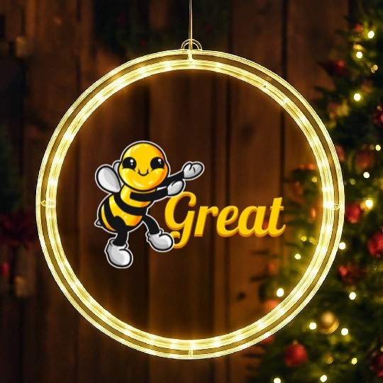 The Cute Bee Says Be Great The Bee LED Christmas Window Lights