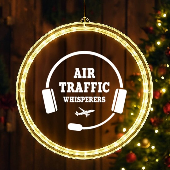 Funny Air Traffic Whisperer LED Christmas Window Lights