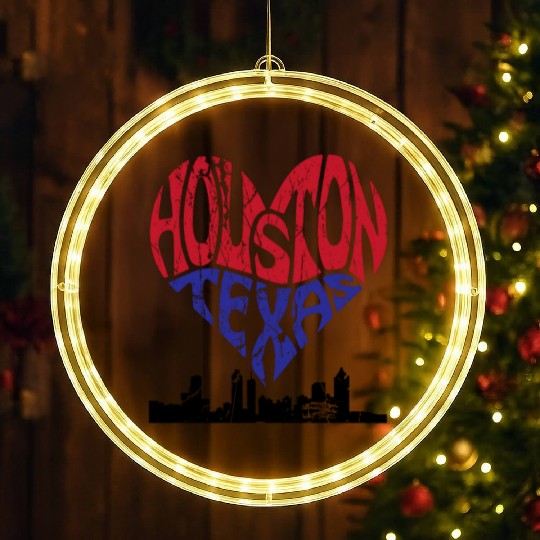 Houston, Texas Pride: Embrace the Spirit USA LED Christmas Window Lights