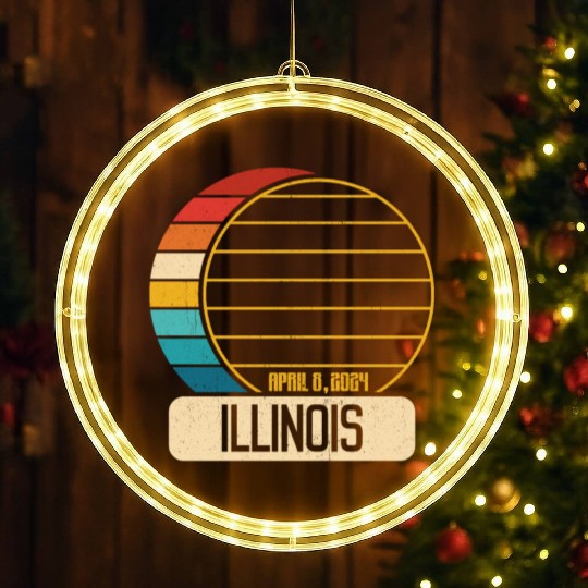 Total Solar Eclipse Illinois April 28 2024 Eclipse LED Christmas Window Lights