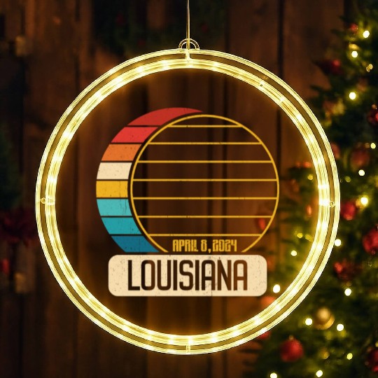 Total Solar Eclipse Louisiana April 28 2024 LED Christmas Window Lights