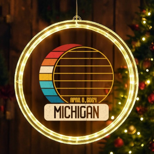 Total Solar Eclipse Michigan April 28 2024 Eclipse LED Christmas Window Lights
