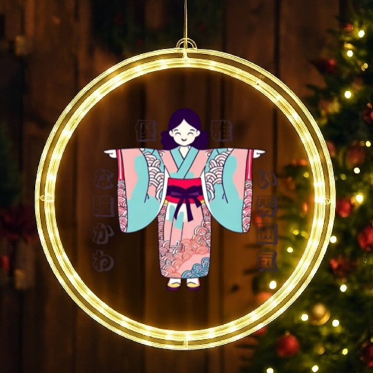 Kimono Kawaii Adorable LED Christmas Window Lights