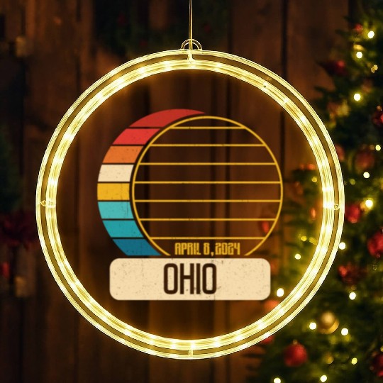 Total Solar Eclipse Ohio April 28 2024 Eclipse LED Christmas Window Lights