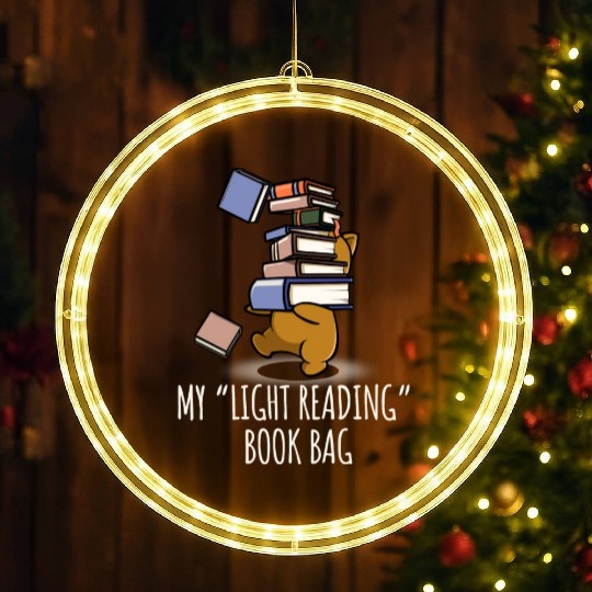 My Light Reading Book Funny Tote Bag LED Christmas Window Lights