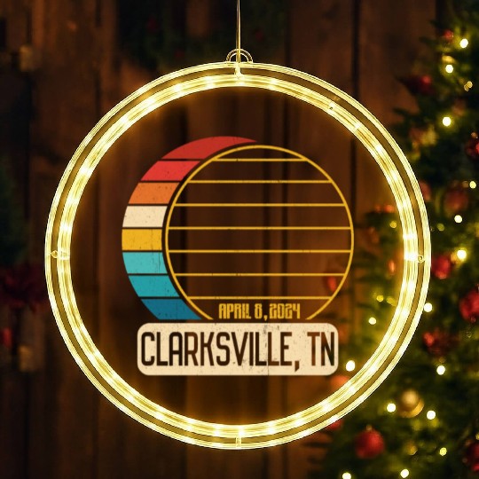 Total Solar Eclipse Tennessee Clarksville EclipseC LED Christmas Window Lights