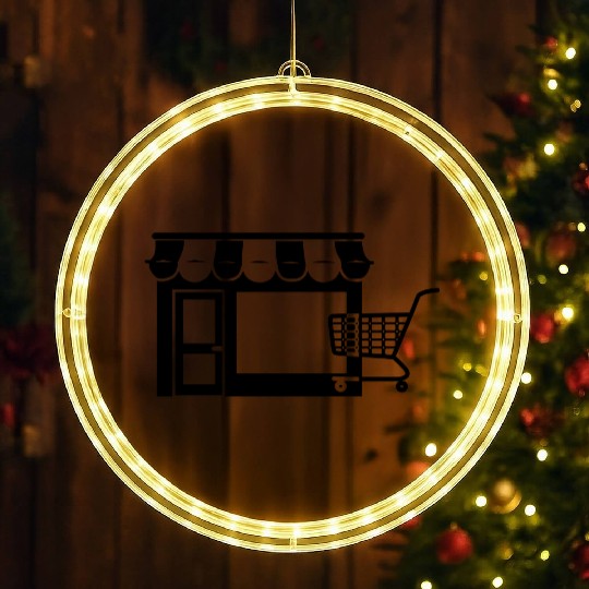 Shop Shopping cart for company logo LED Christmas Window Lights