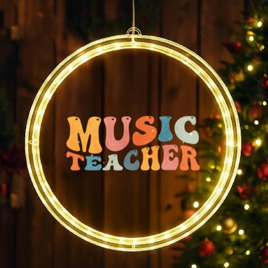 Groovy Music Teacher Musician Teaching LED Christmas Window Lights