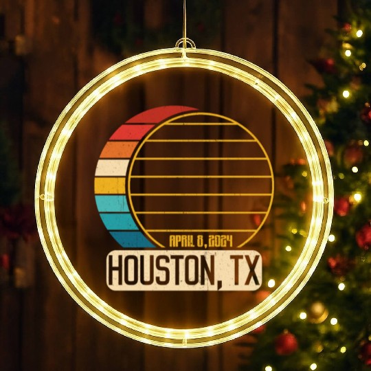 Total Solar Eclipse Texas Houston April 28 2024Hou LED Christmas Window Lights