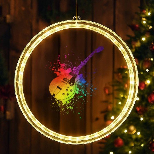 Guitar Music Instrument - Musician LED Christmas Window Lights
