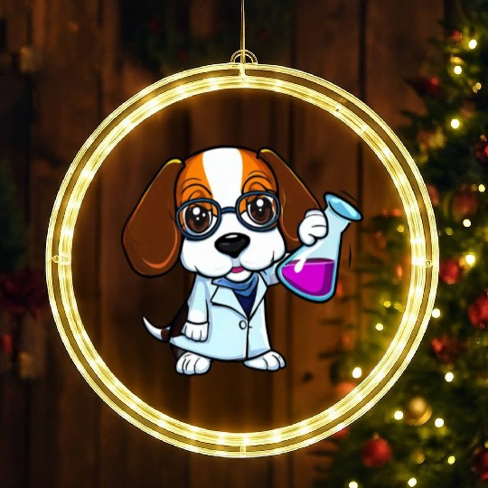 Beagle Puppy - Dexter LED Christmas Window Lights