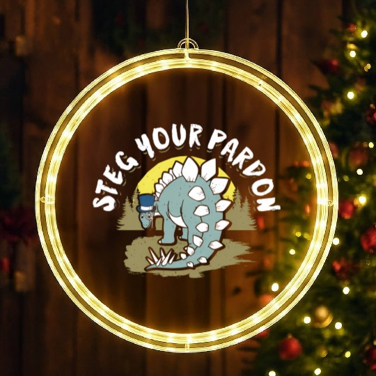 Dinosaur T For Stegosaurus LED Christmas Window Lights