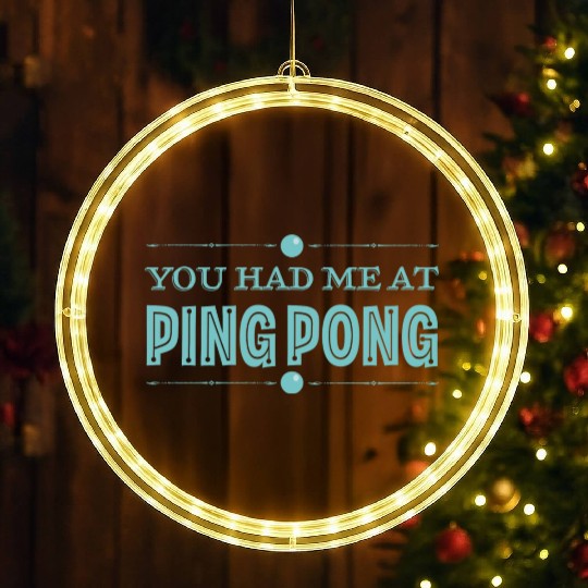 Ping Pong Lover Funny Table Tennis Humor LED Christmas Window Lights