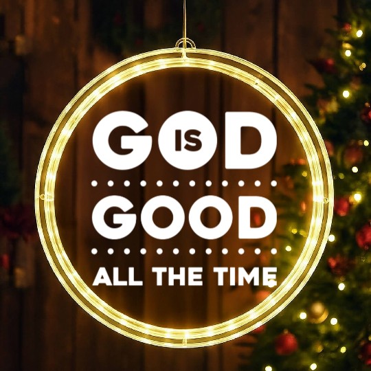 God Is Good Love Jesus Christian Christmas LED Christmas Window Lights