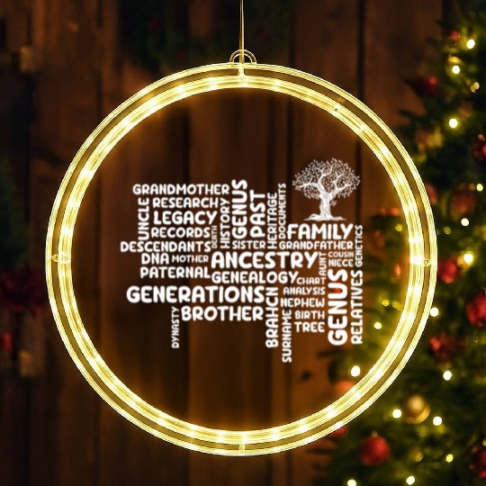 Genealogy Grandmother Ancestry Generation LED Christmas Window Lights