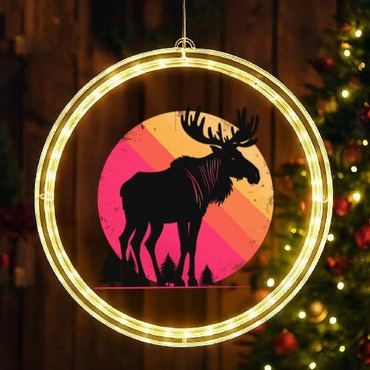 Moose Dreams LED Christmas Window Lights