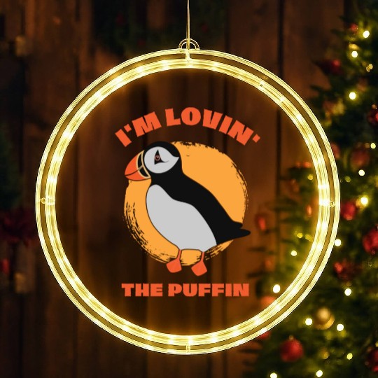 Lovin The Puffin Bird Lover Puffins LED Christmas Window Lights
